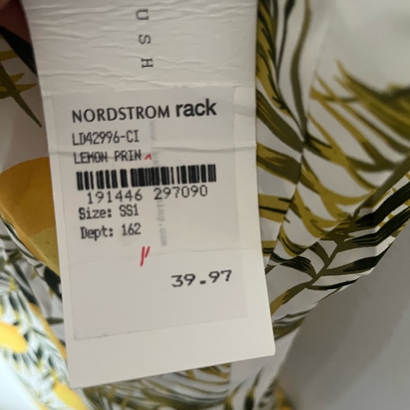 Lush white dress with lemon print, small - Picture 11 of 14